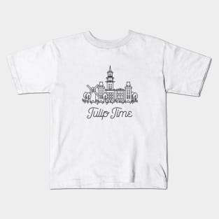 Tulip Time 2 (black) Kids T-Shirt